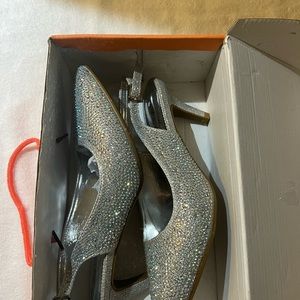 Beautiful sliver shoes for the holidays